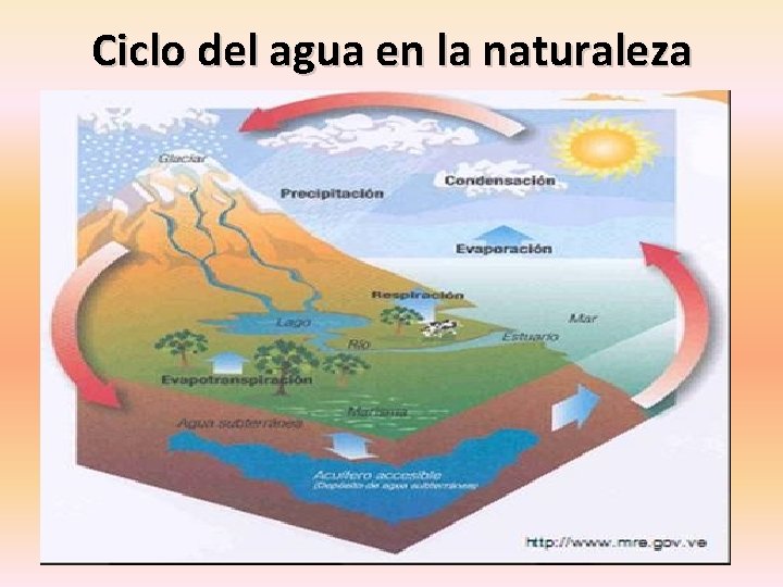 Ciclo del agua en la naturaleza 