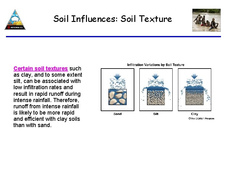 Soil Influences: Soil Texture Certain soil textures such as clay, and to some extent