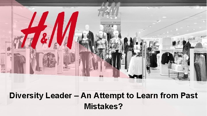 H&M Diversity Leader – An Attempt to Learn from Past Mistakes? 