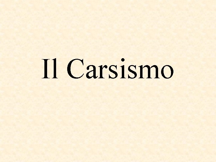 Il Carsismo 