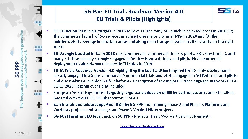 5 G Pan-EU Trials Roadmap Version 4. 0 EU Trials & Pilots (Highlights) §