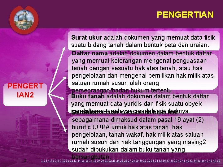 PENGERTIAN Surat ukur adalah dokumen yang memuat data fisik suatu bidang tanah dalam bentuk