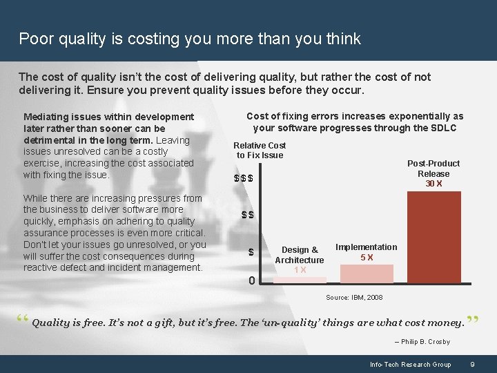 Poor quality is costing you more than you think The cost of quality isn’t