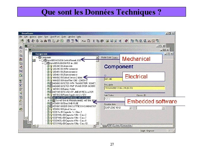 Que sont les Données Techniques ? 27 