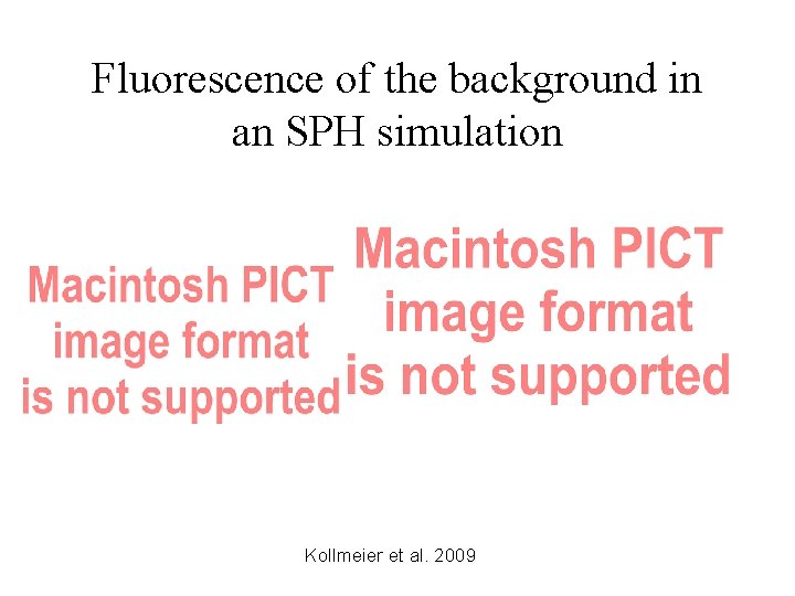 Fluorescence of the background in an SPH simulation Kollmeier et al. 2009 