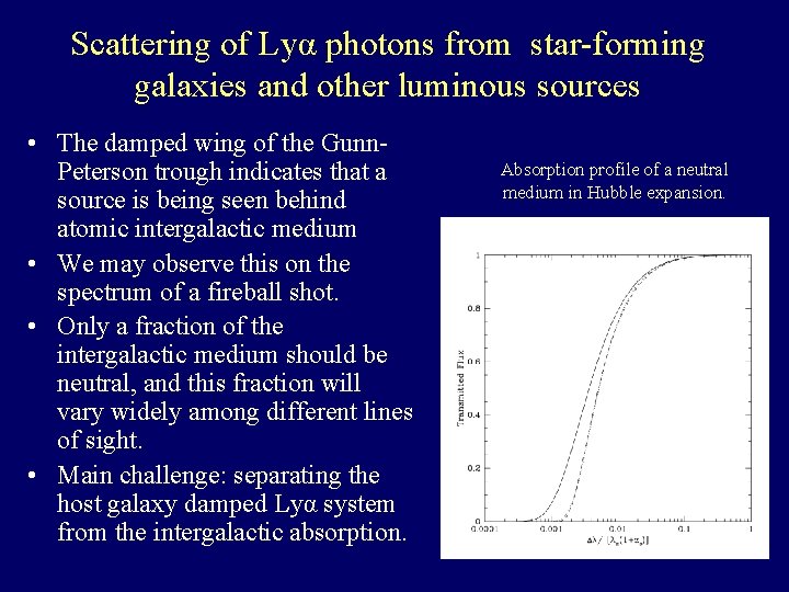 Scattering of Lyα photons from star-forming galaxies and other luminous sources • The damped