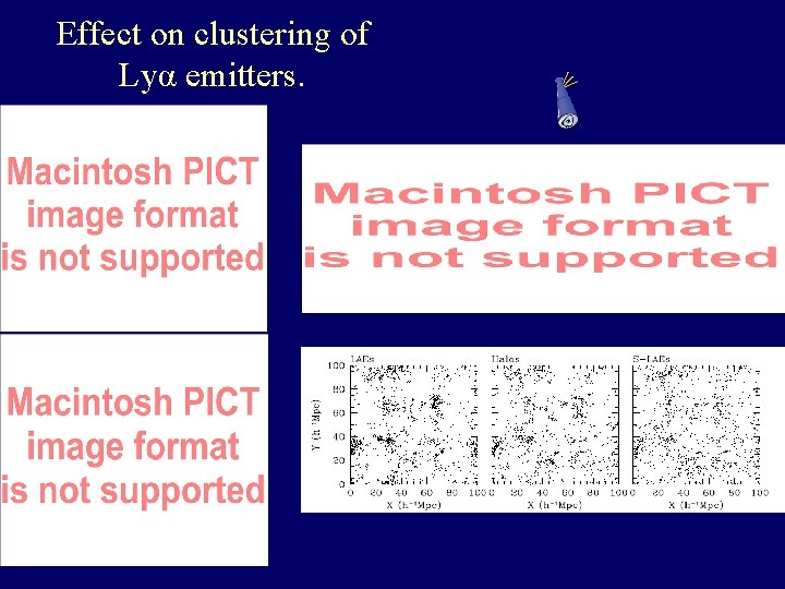 Effect on clustering of Lyα emitters. 