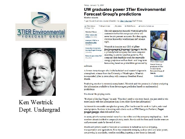 Ken Westrick Dept. Undergrad 