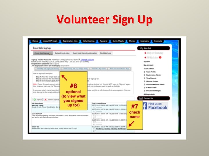 Volunteer Sign Up 