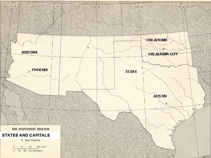 OKLAHOMA ARIZONA PHOENIX OKLAHOMA CITY TEXAS AUSTIN STATES AND CAPITALS 