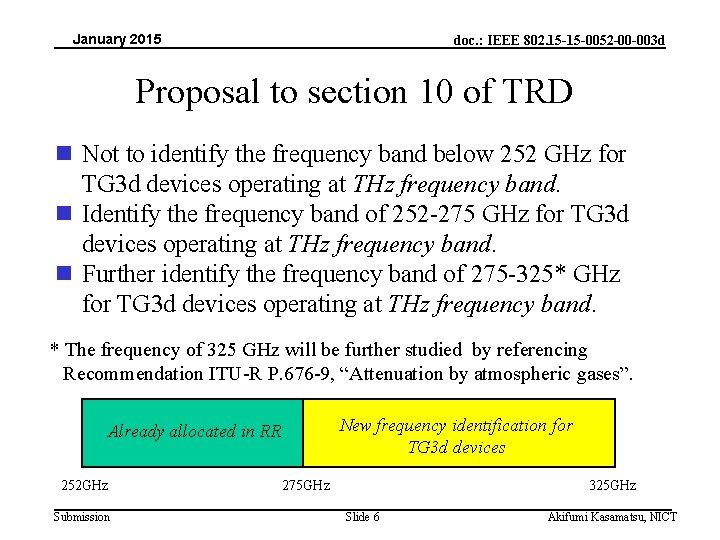 January 2015 doc. : IEEE 802. 15 -15 -0052 -00 -003 d Proposal to