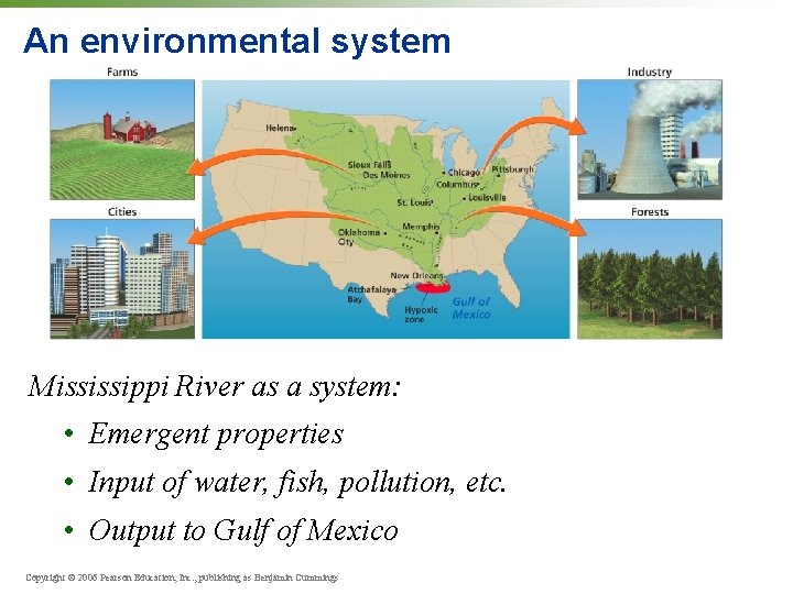 An environmental system Mississippi River as a system: • Emergent properties • Input of