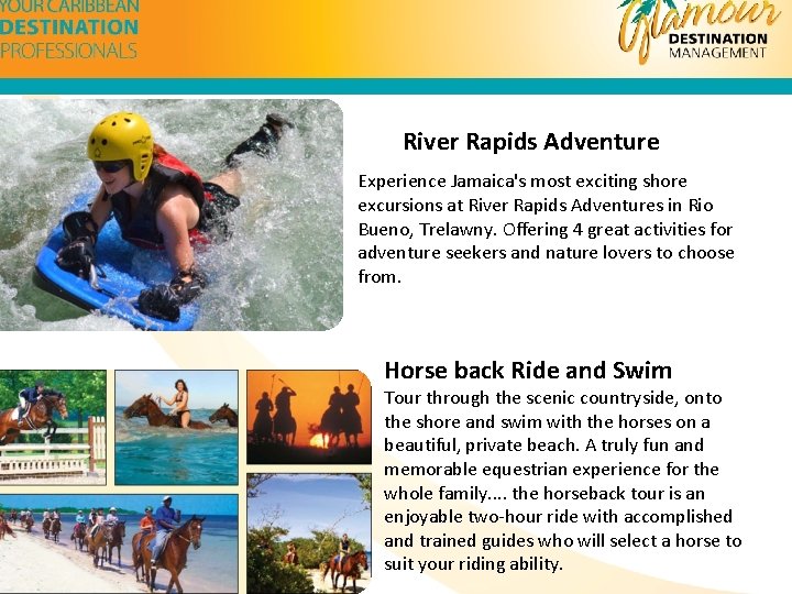 River Rapids Adventure Experience Jamaica's most exciting shore excursions at River Rapids Adventures in