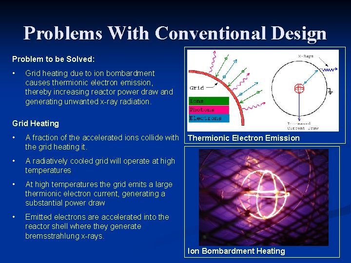 Problems With Conventional Design Problem to be Solved: • Grid heating due to ion
