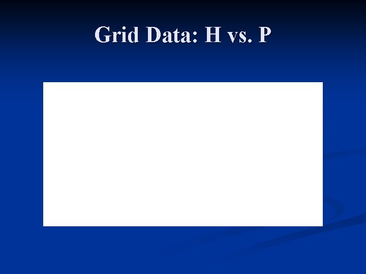 Grid Data: H vs. P 