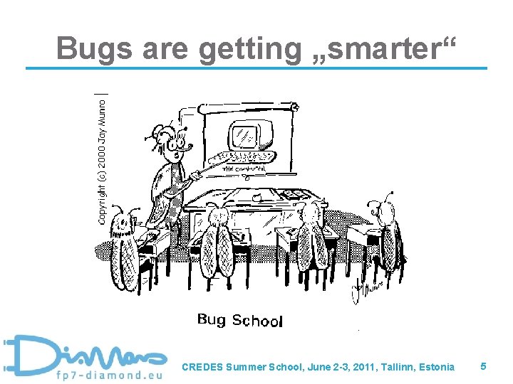 Bugs are getting „smarter“ CREDES Summer School, June 2 -3, 2011, Tallinn, Estonia 5