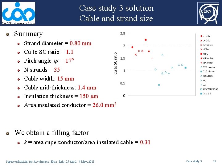 Case study 3 solution Cable and strand size Summary Strand diameter = 0. 80