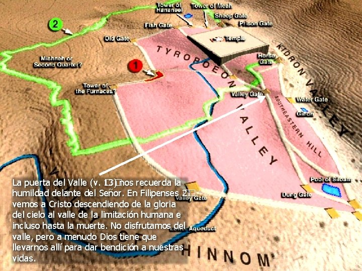 La puerta del Valle (v. 13 � 13)�nos recuerda la humildad delante del Señor.