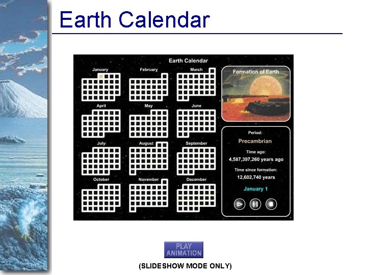 Earth Calendar (SLIDESHOW MODE ONLY) 