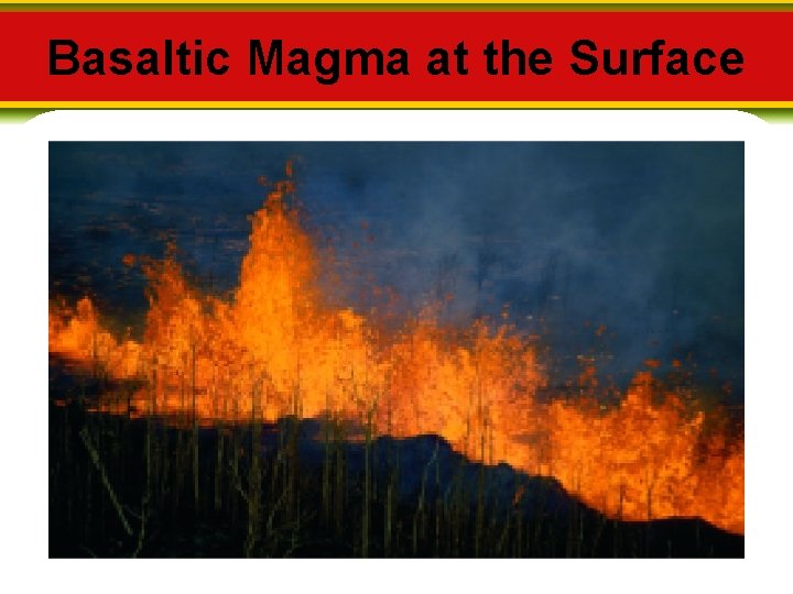 Basaltic Magma at the Surface 