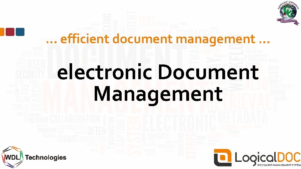 … efficient document management … electronic Document Management 