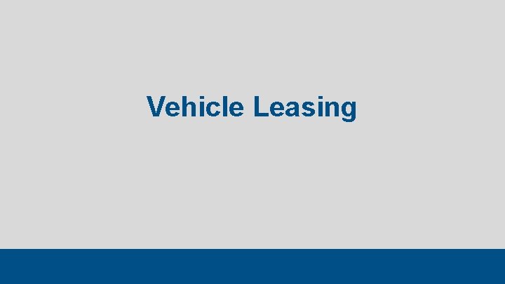 Vehicle Leasing 