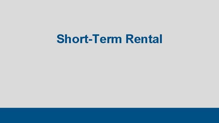 Short-Term Rental 