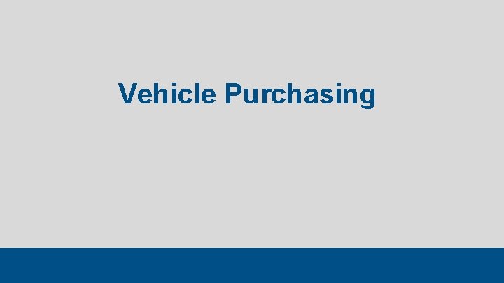 Vehicle Purchasing 