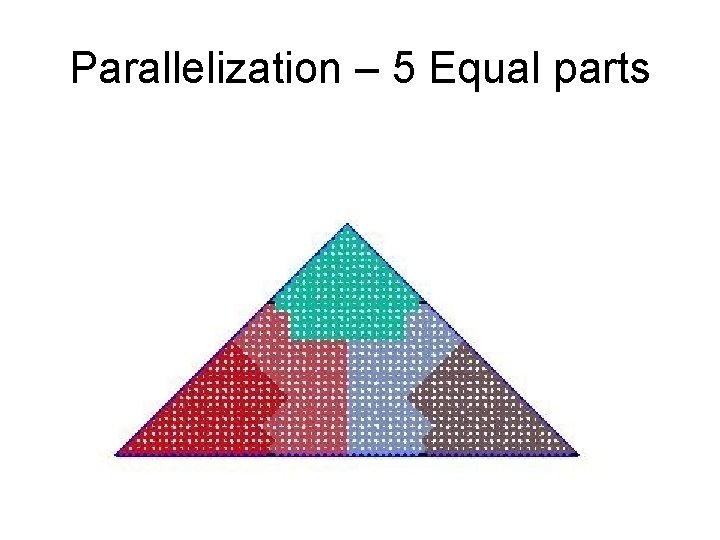 Parallelization – 5 Equal parts 