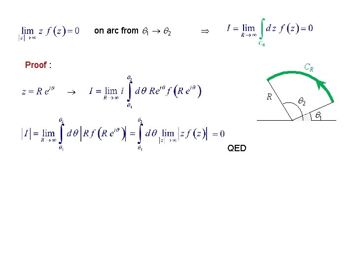 on arc from 1 2 Proof : CR R 2 1 QED 