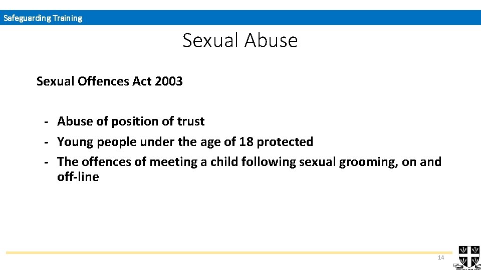 Safeguarding Training Sexual Abuse Sexual Offences Act 2003 - Abuse of position of trust