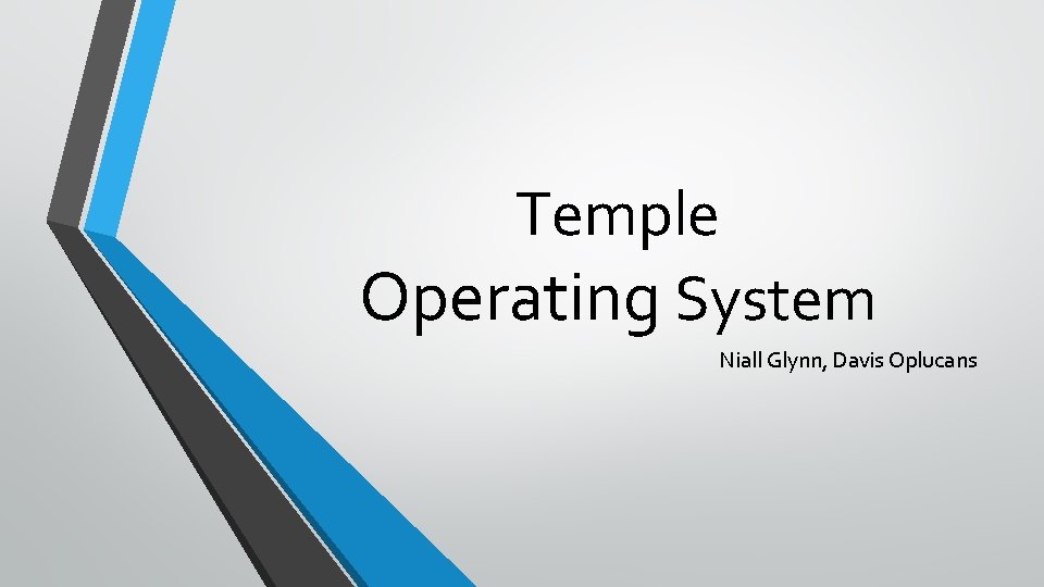 Temple Operating System Niall Glynn, Davis Oplucans 