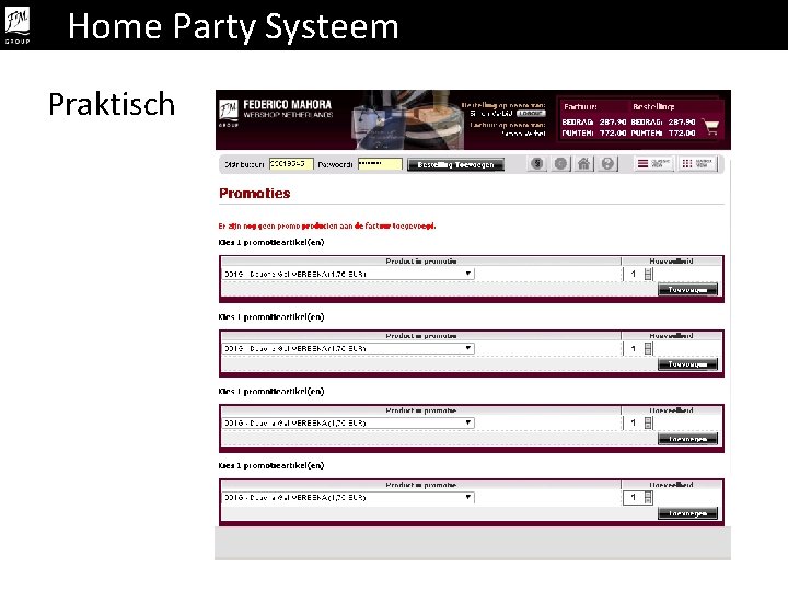 Home Party Systeem Praktisch 