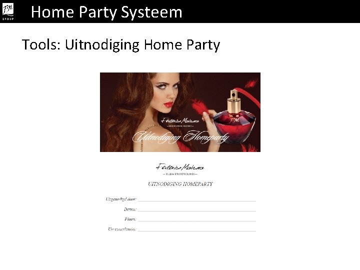 Home Party Systeem Tools: Uitnodiging Home Party 