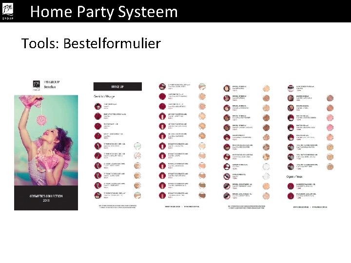 Home Party Systeem Tools: Bestelformulier 