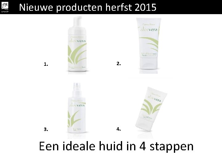 Nieuwe producten herfst 2015 1. 2. 3. 4. Een ideale huid in 4 stappen