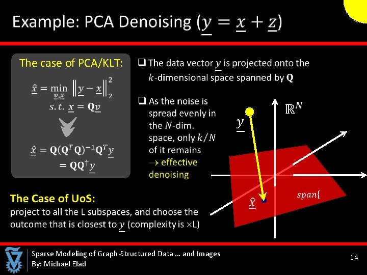  The case of PCA/KLT: Sparse Modeling of Graph-Structured Data … and Images By: