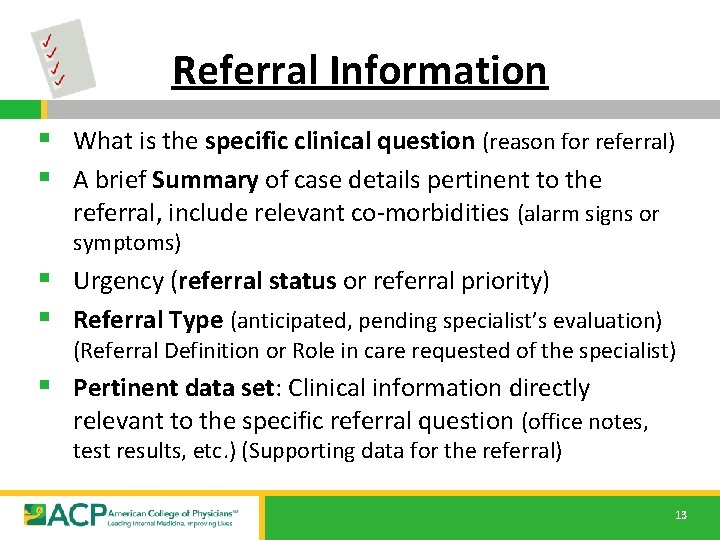 Referral Information § What is the specific clinical question (reason for referral) § A Referral Information § What is the specific clinical question (reason for referral) § A