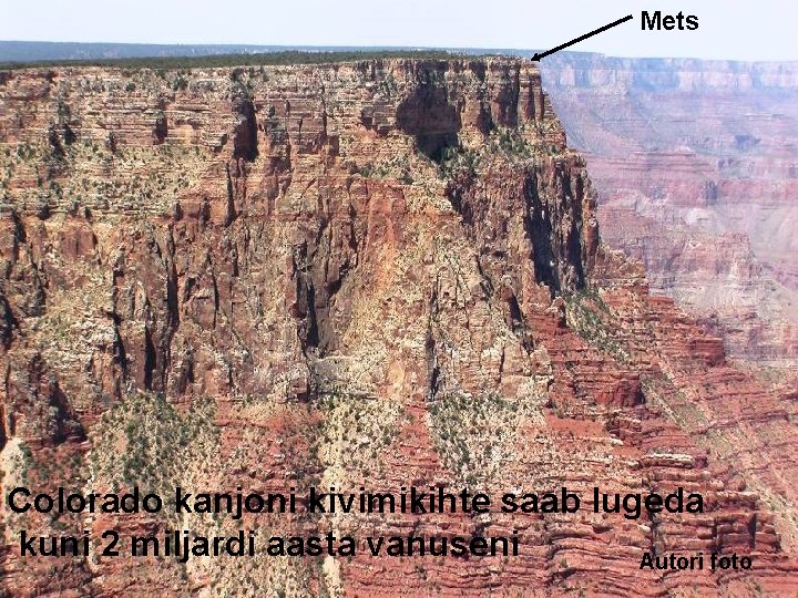 Mets Colorado kanjoni kivimikihte saab lugeda kuni 2 miljardi aasta vanuseni Autori foto 