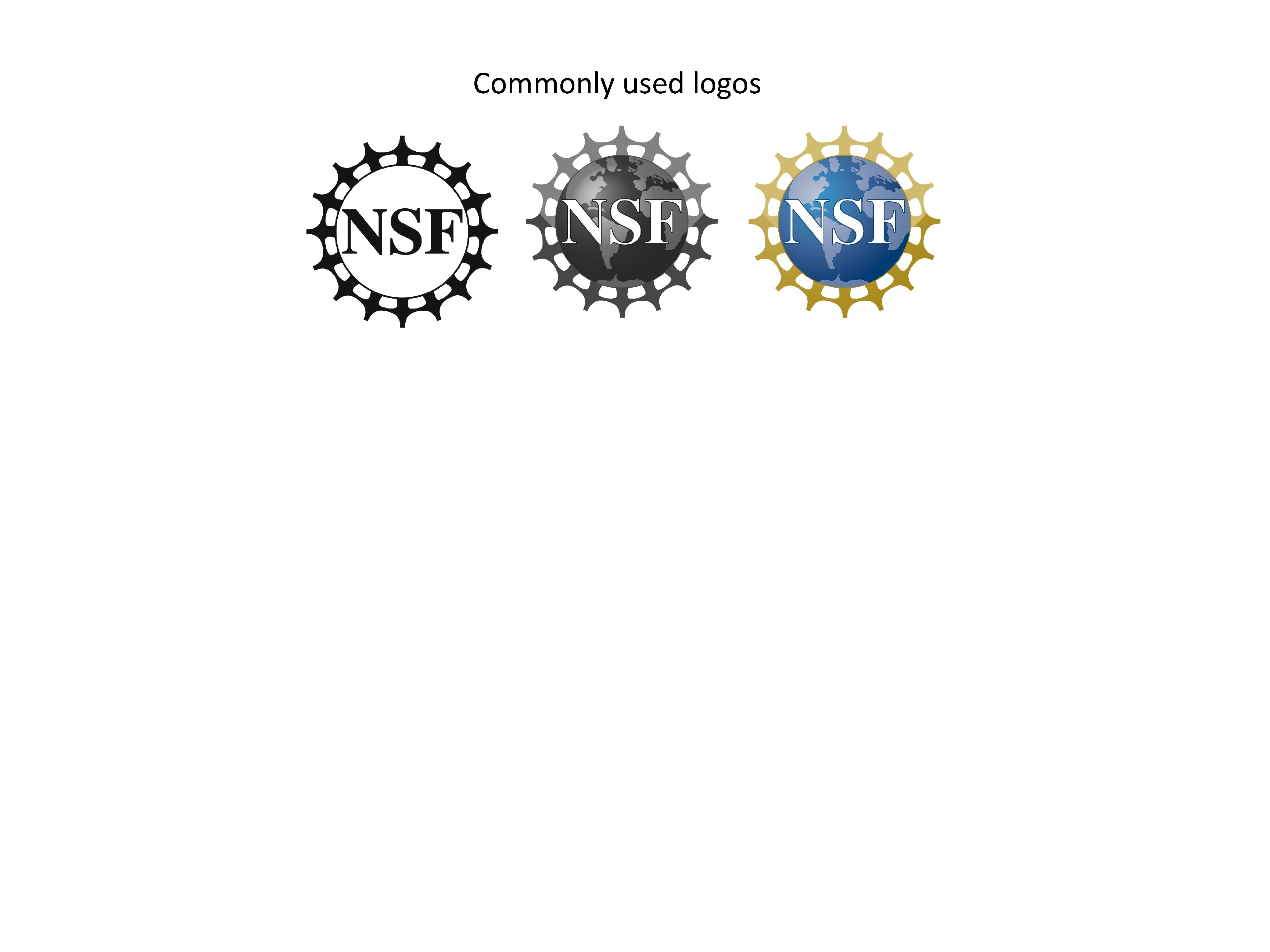 Commonly used logos 