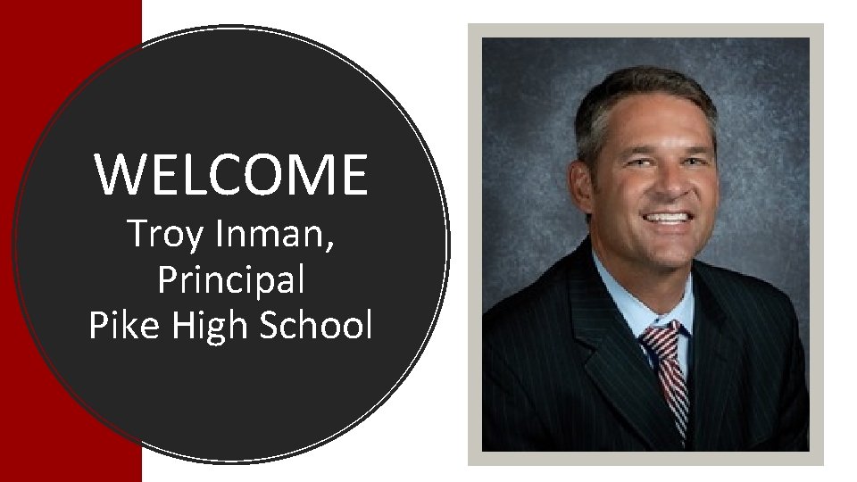 WELCOME Troy Inman, Principal Pike High School 