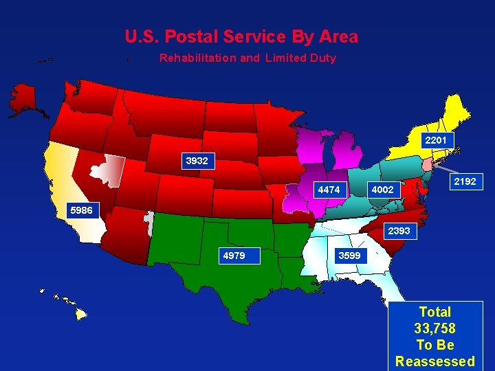 U. S. Postal Service By Area Rehabilitation and Limited Duty 2201 3932 4474 2192