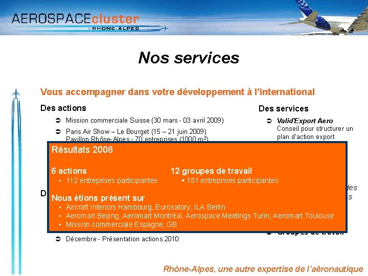 Nos services Vous accompagner dans votre développement à l’international Des actions Des services Mission