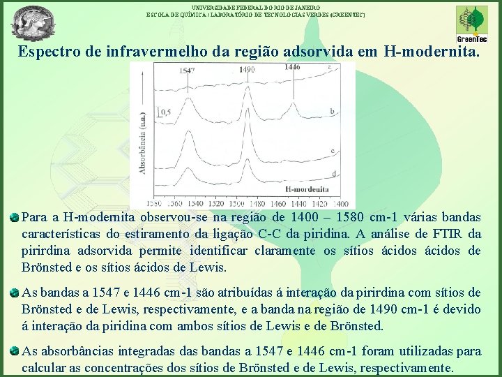 UNIVERSIDADE FEDERAL DO RIO DE JANEIRO ESCOLA DE QUÍMICA / LABORATÓRIO DE TECNOLOGIAS VERDES