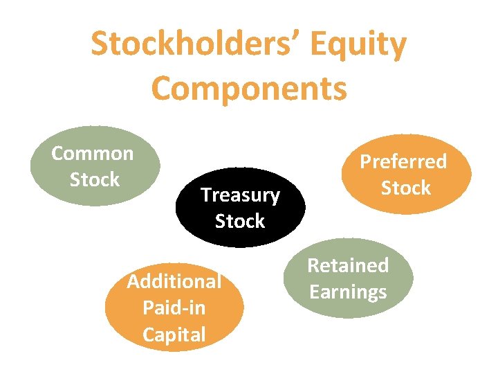 Stockholders’ Equity Components Common Stock Treasury Stock Additional Paid-in Capital Preferred Stock Retained Earnings