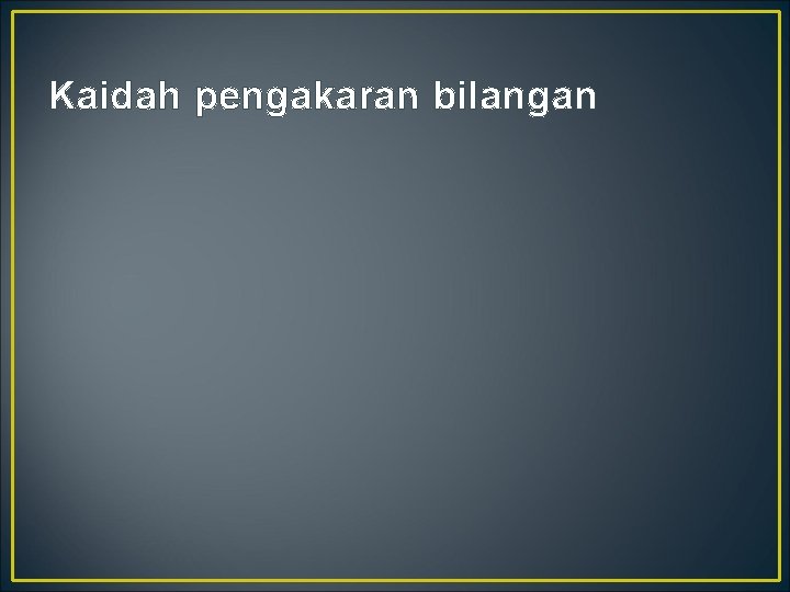 Kaidah pengakaran bilangan 