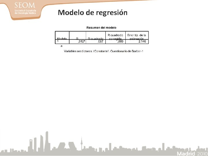 Modelo de regresión 