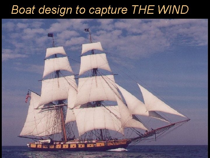 Boat design to capture THE WIND 