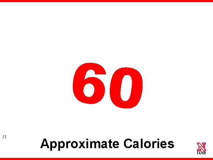 60 15 Approximate Calories 