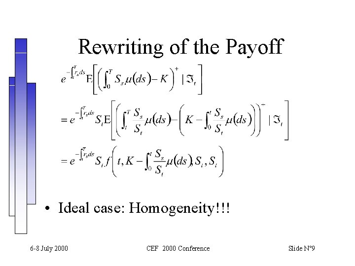 Rewriting of the Payoff • Ideal case: Homogeneity!!! 6 -8 July 2000 CEF 2000 Rewriting of the Payoff • Ideal case: Homogeneity!!! 6 -8 July 2000 CEF 2000